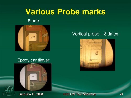 Podium Presentation Template - Semiconductor Wafer Test Workshop