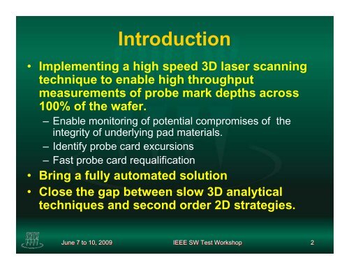 High Speed 3D Probe Mark Inspection - Semiconductor Wafer Test ...