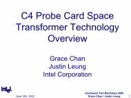C4 Probe Card Space Transformer Technology Overview