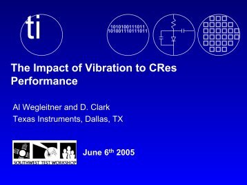 Impact of Vibration on Contact Resistance