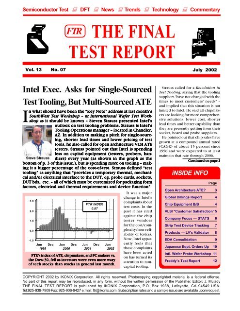 July, 2002 Issue - Semiconductor Wafer Test Workshop
