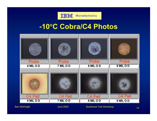 Probing Lead Free Solder Bumps in Final Wafer Test