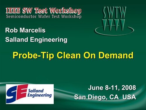 Probe-tip Clean on Demand - Semiconductor Wafer Test Workshop