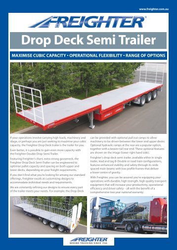 Drop Deck Semi Trailer - SX Trailers