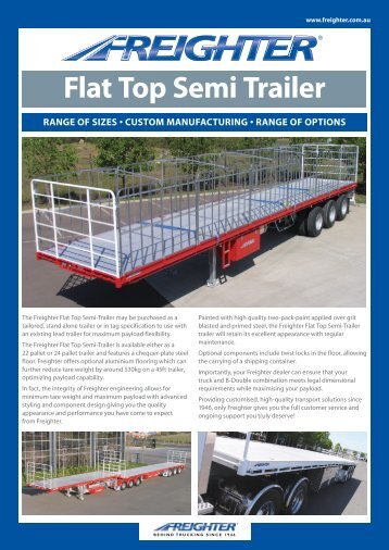 flat top Semi trailer - SX Trailers