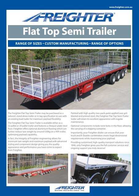 flat top Semi trailer - SX Trailers