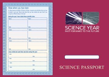 SCIENCE PASSPORT - National STEM Centre