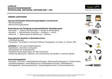 PDF Datenblatt - Faseroptik Henning Gmbh