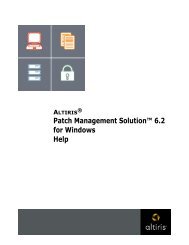 Altiris Patch Management Solution for Windows Help - Symantec