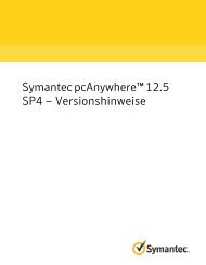 Symantec pcAnywhere™ 12.5 SP4 – Versionshinweise