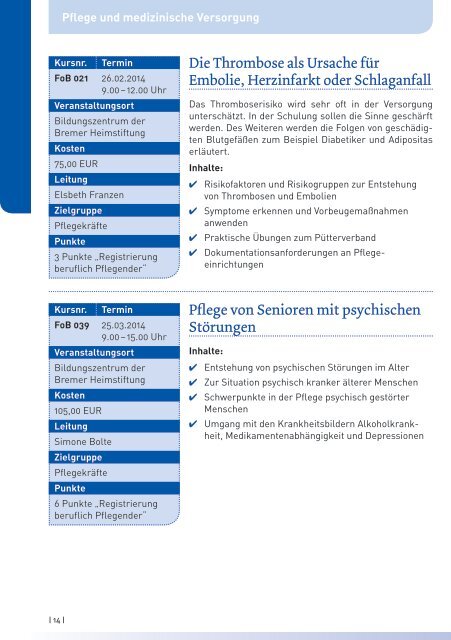 Neues Programm 2014 - Erwin-Stauss-Institut