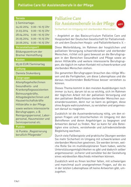 Neues Programm 2014 - Erwin-Stauss-Institut