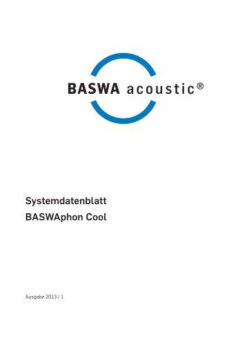 Systemdatenblatt BASWAphon Cool - OFROOM