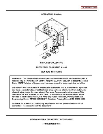 TM 3-4240-313-10 OPERATOR'S MANUAL SIMPLIFIED ...