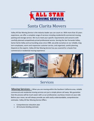 Santa Clarita Movers