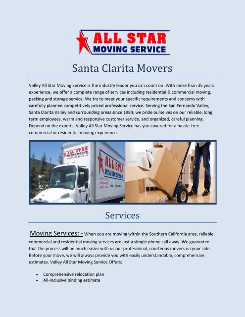 Santa Clarita Movers