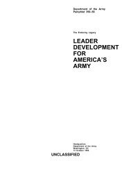 LEADER DEVELOPMENT FOR AMERICA'S ARMY