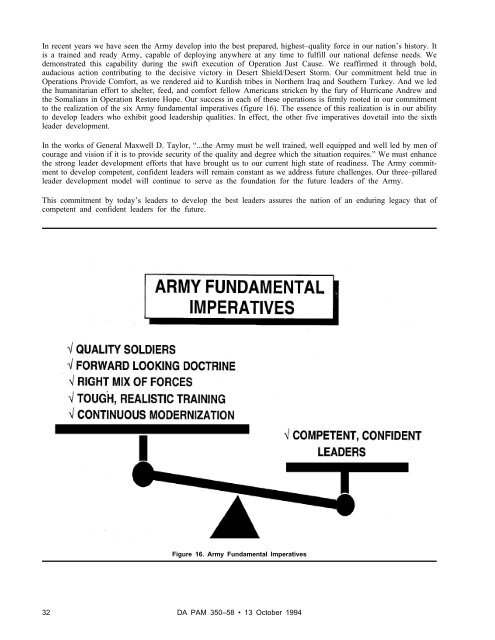 LEADER DEVELOPMENT FOR AMERICA'S ARMY
