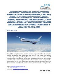 JSB Market Research: Autopilot System Market by Application, by Geography, by Configuration - Forecasts & Analysis to 2014 2020