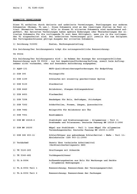 TL 5180-0164 - Bundesamt fÃ¼r Wehrtechnik und Beschaffung