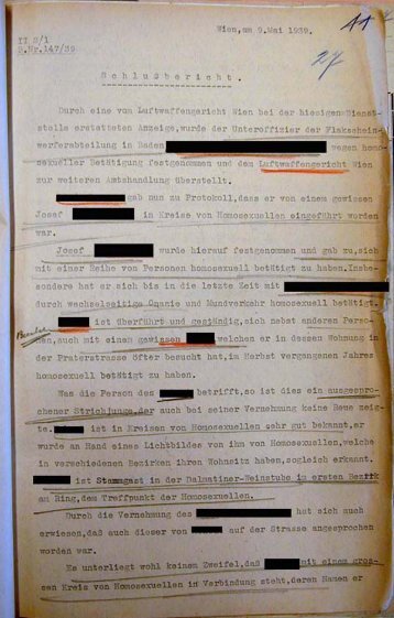 Schlussbericht der Gestapo Wien, 9. Mai 1939.