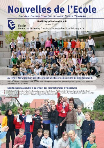 Nouvelles de l'Ecole - Ecole Stiftung