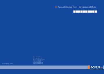 Account Opening Form - Access Bank