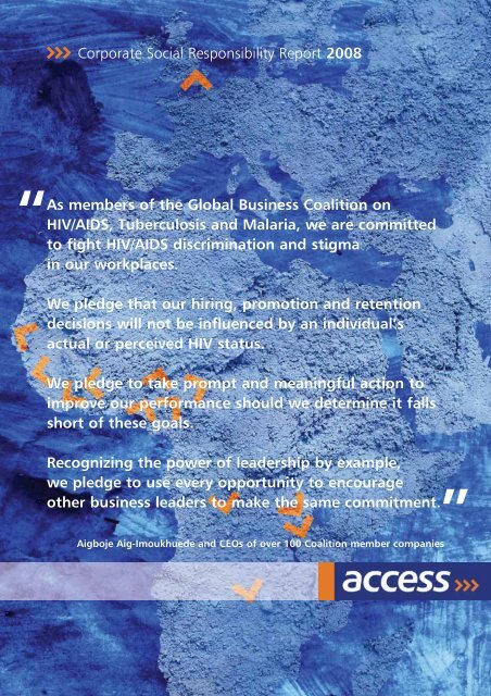 Corporate Social Responsibility Report 2008 As ... - Access Bank