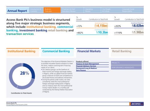 2010 Access Bank Annual Report and Accounts