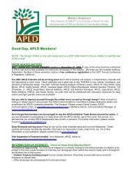 Good Day, APLD Members! - Association of Professional Landscape ...