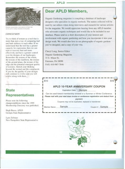 Confer~nce 1999 - Association of Professional Landscape Designers