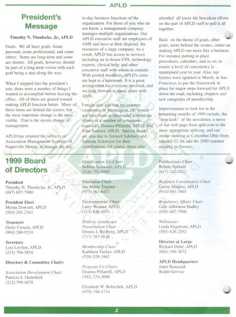 Confer~nce 1999 - Association of Professional Landscape Designers