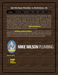 Get the Best Plumber in Richmond, VA