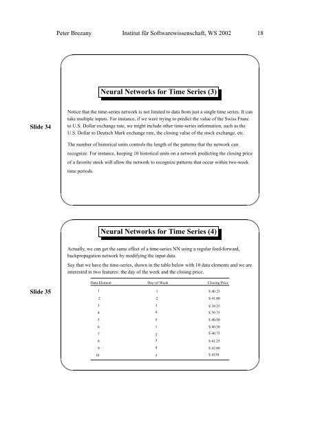 CLASSIFICATION AND PREDICTION - UniversitÃ¤t Wien