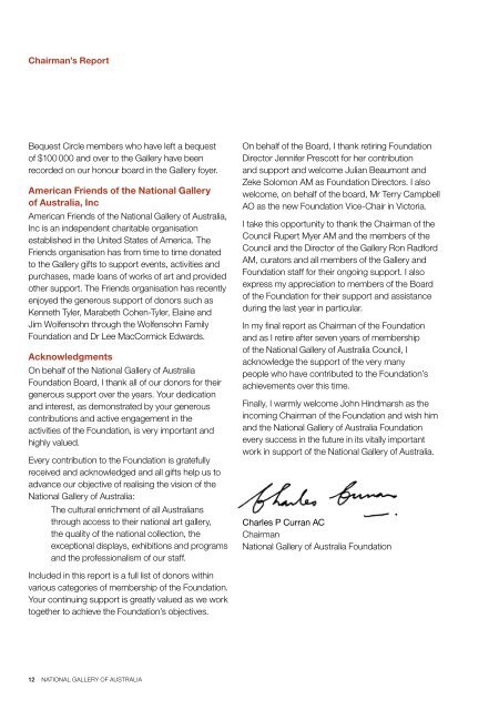 foundation annual report 2009â10 - National Gallery of Australia