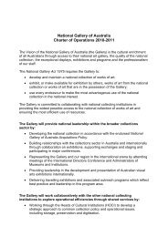 National Gallery of Australia Charter of Operations 2010-2011