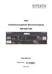 USV Unterbrechungsfreie Stromversorgung RMI 600/1200 - Effekta
