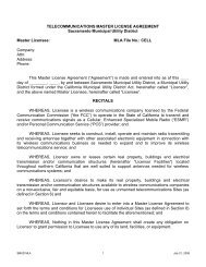 Master License Agreement - Sacramento Municipal Utility District