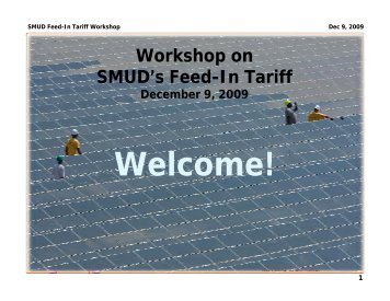 SMUD's Feed-In Tariff