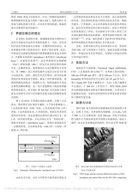 纤维增韧碳化硅陶瓷基复合材料的界面区研究 - 沈阳材料科学国家 ...