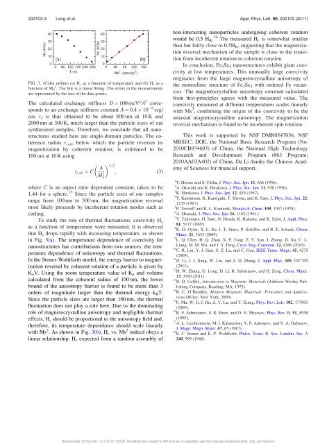 Magnetic anisotropy and coercivity of Fe3Se4 nanostructures