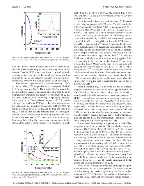 Magnetic properties of nickel hydroxide nanoparticles