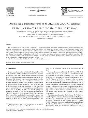 Atomic-scale microstructures of Zr2Al3C4 and Zr3Al3C5 ceramics