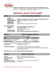 MSDS - SynMax Performance Lubricants