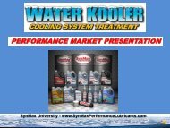 performance market presentation - SynMax Performance Lubricants