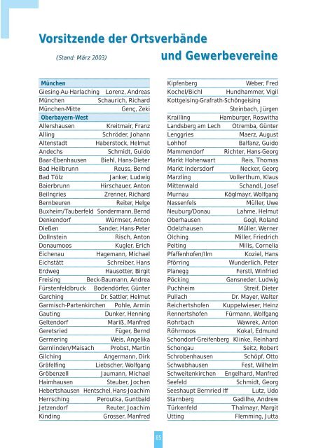 Jahresbericht 2002/2003 - Bund der Selbständigen in Bayern