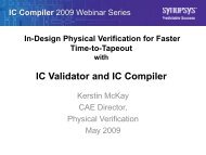 IC Validator and IC Compiler - Synopsys.com