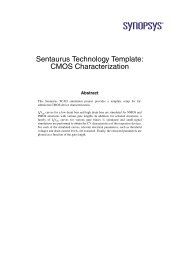 Sentaurus Technology Template: CMOS ... - Synopsys.com