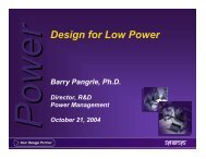 Design for Low Power - Synopsys.com