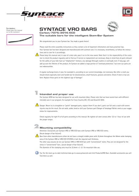 syntace vro stem